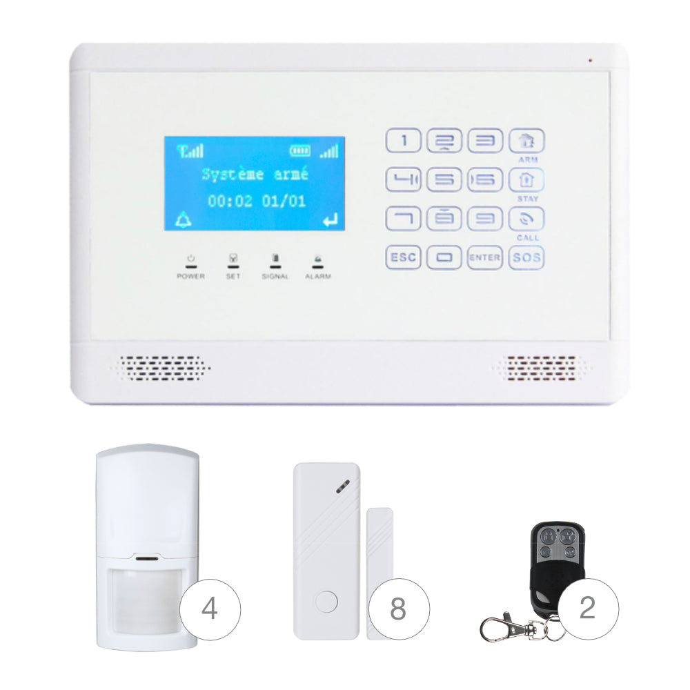 Alarme GSM 4G avec Écran LCD et Clavier Tactile – K2X-01M