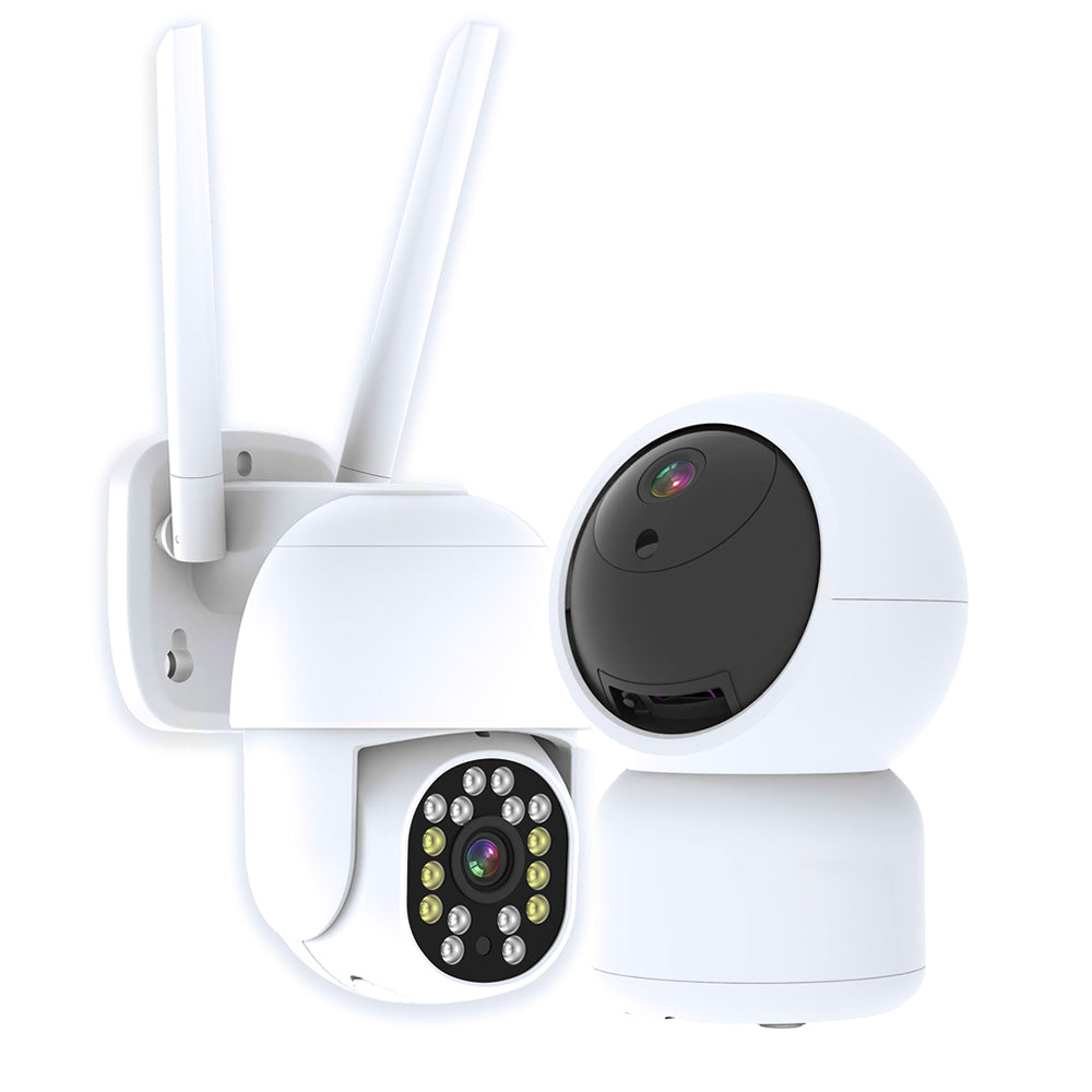 Pack Caméra Intérieure & Extérieure WIFI HD - Application Tuya/Smat Life