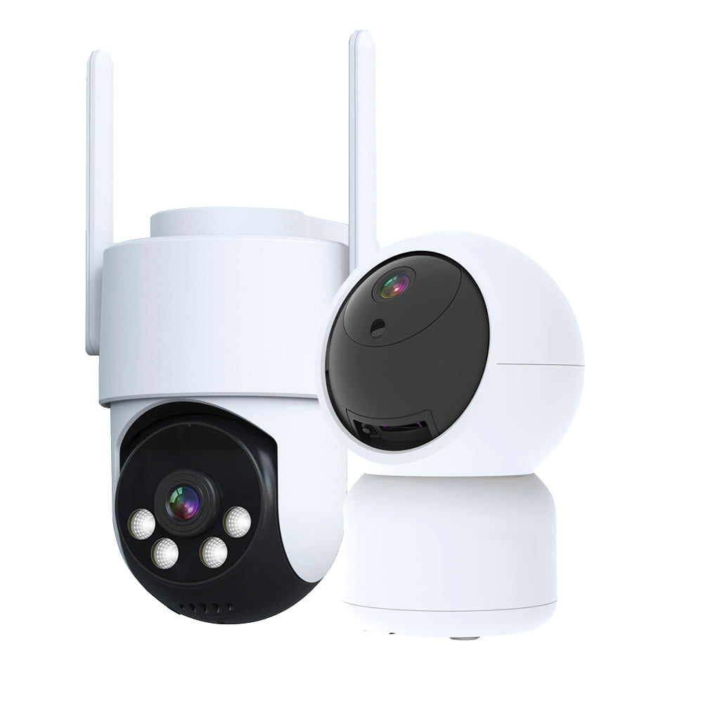 Pack Caméra Intérieure & Extérieure Dôme 360º WIFI HD avec Suivi de Mouvements