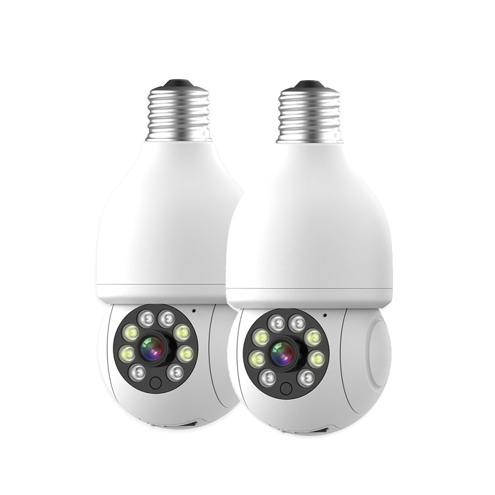 Pack 2 Caméras Ampoules Intérieures WIFI HD 3M Vision 360º - Tuya/Smart Life